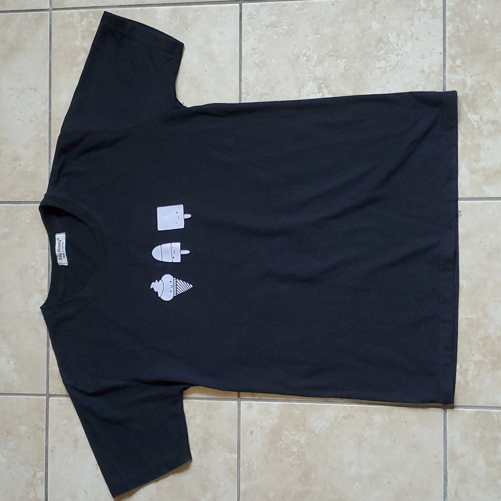 Black Icecream Graphic Shirt